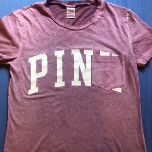 VS Pink Logo pocket tee XS